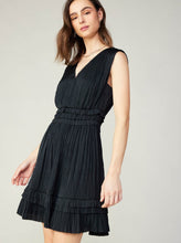 Load image into Gallery viewer, V Neck Sleeveless Ruffle Mini Dress [Black-2490143]
