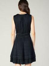 Load image into Gallery viewer, V Neck Sleeveless Ruffle Mini Dress [Black-2490143]
