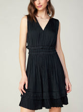 Load image into Gallery viewer, V Neck Sleeveless Ruffle Mini Dress [Black-2490143]
