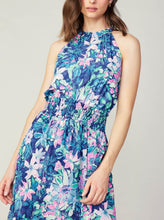 Load image into Gallery viewer, Haulter Neck Midi Dress [Pink/Blue-2490127]
