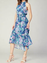 Load image into Gallery viewer, Haulter Neck Midi Dress [Pink/Blue-2490127]
